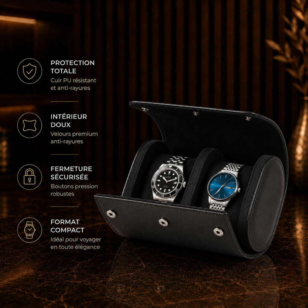 Étui à Montres Valmont | Noir Série 2