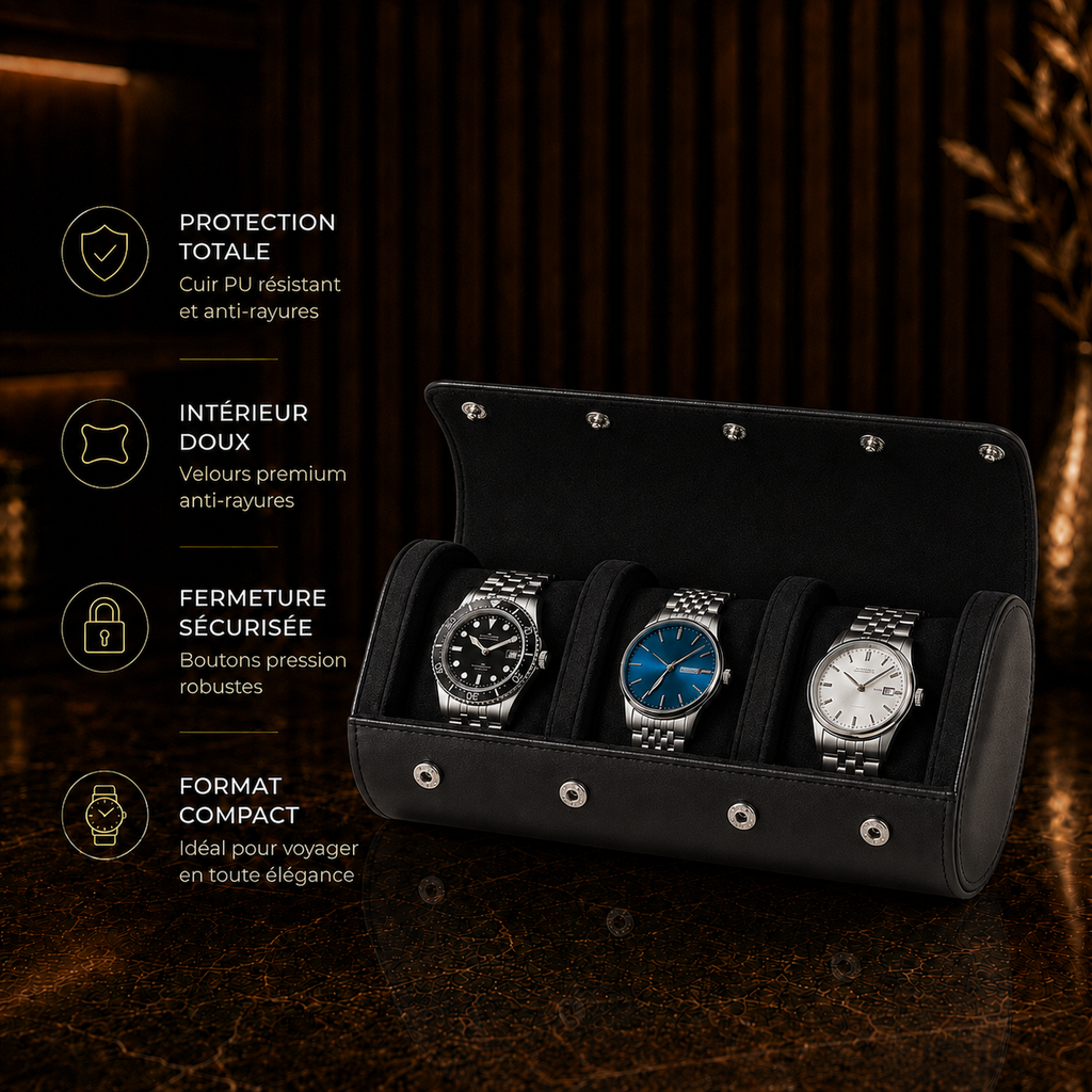 Étui à Montres Valmont | Noir Série 3