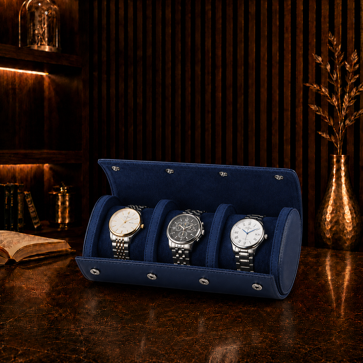 Étui à Montres Valmont | Bleu Marine Série 3