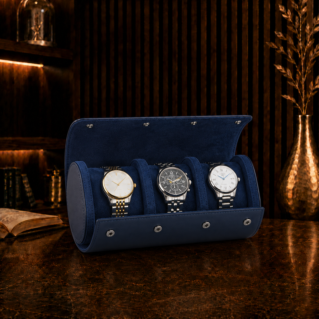 Étui à Montres Valmont | Bleu Marine Série 3