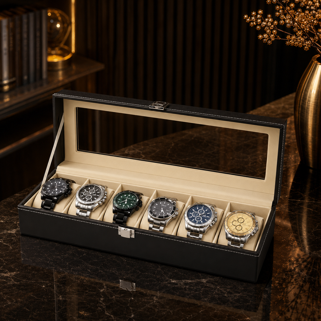 Boîte à Montres Montaigne | Noir Série 6