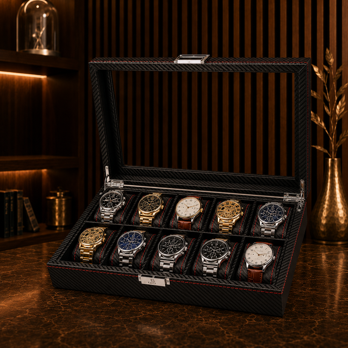 Boîte à Montres Rivoli | Carbone Série 10