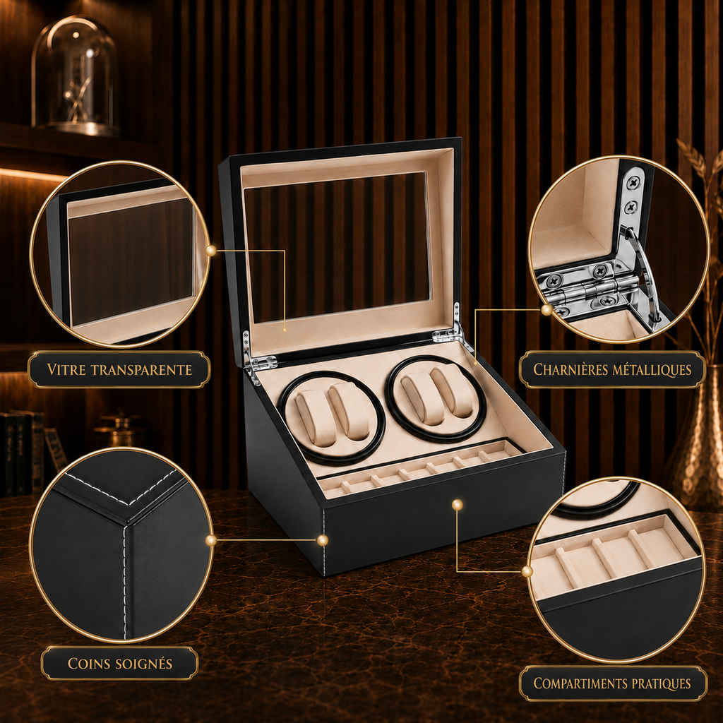 Remontoir Montre Automatique Prestige | Noir