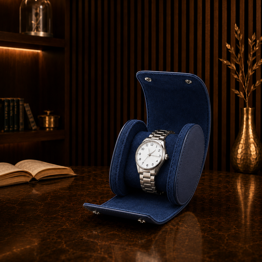 Étui à Montre Valmont | Bleu Marine Série 1